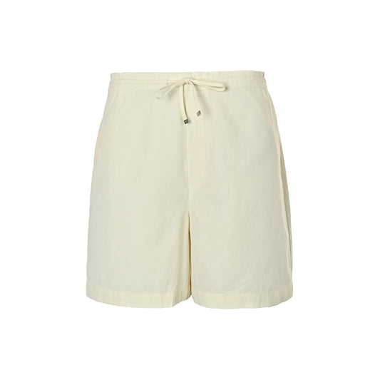 Loewe/Luo Yiwei embroidered hollow linen shorts