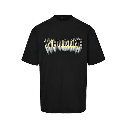 We11 Done flame phantom letter logo printed short sleeves