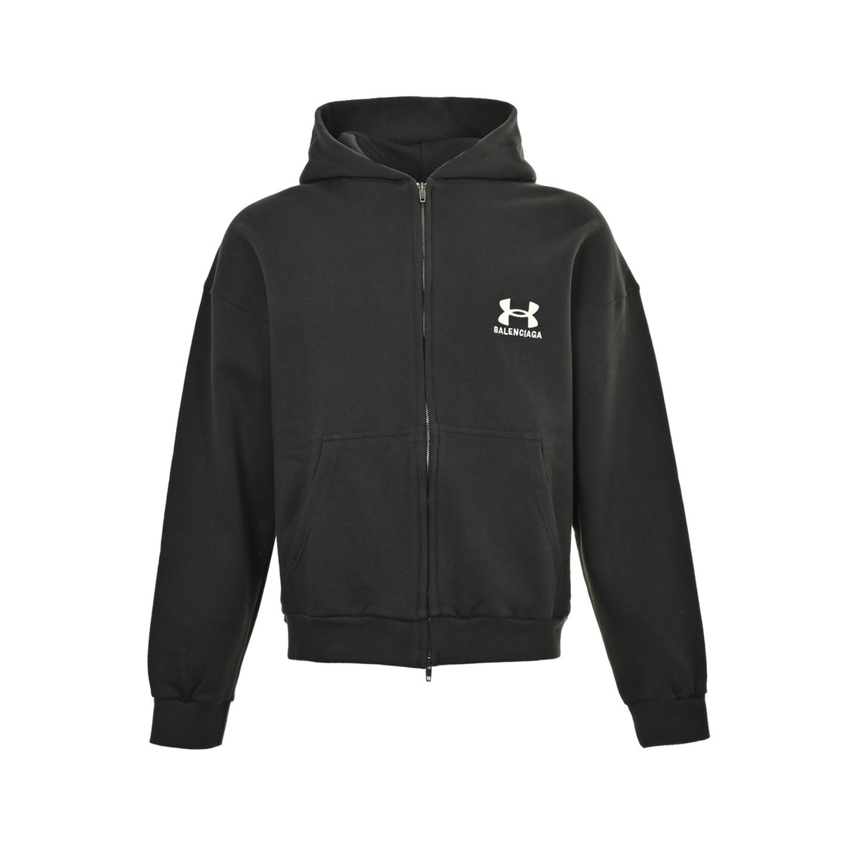 Balenciaga/Balanciaga Under Armor joint embroidered zipper hooded jacket