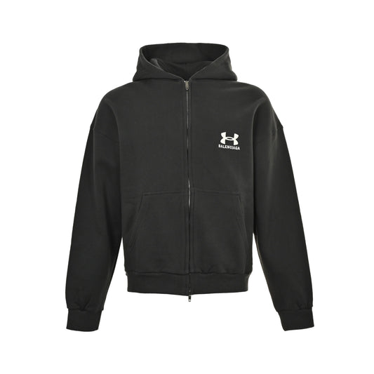 Balenciaga/Balanciaga Under Armor joint embroidered zipper hooded jacket