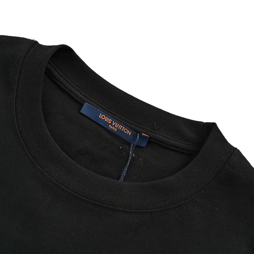 Louis Vuitton 24ss presbyopic leather label fake pocket short sleeves
