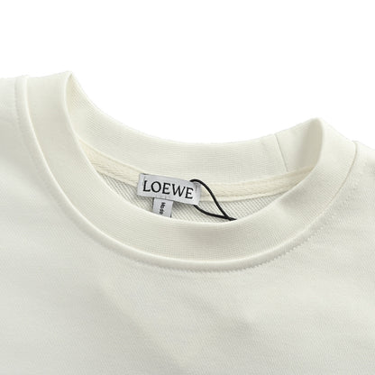 Loewe/Luoyiwei 25Fw daisy logo print crew neck sweatshirt