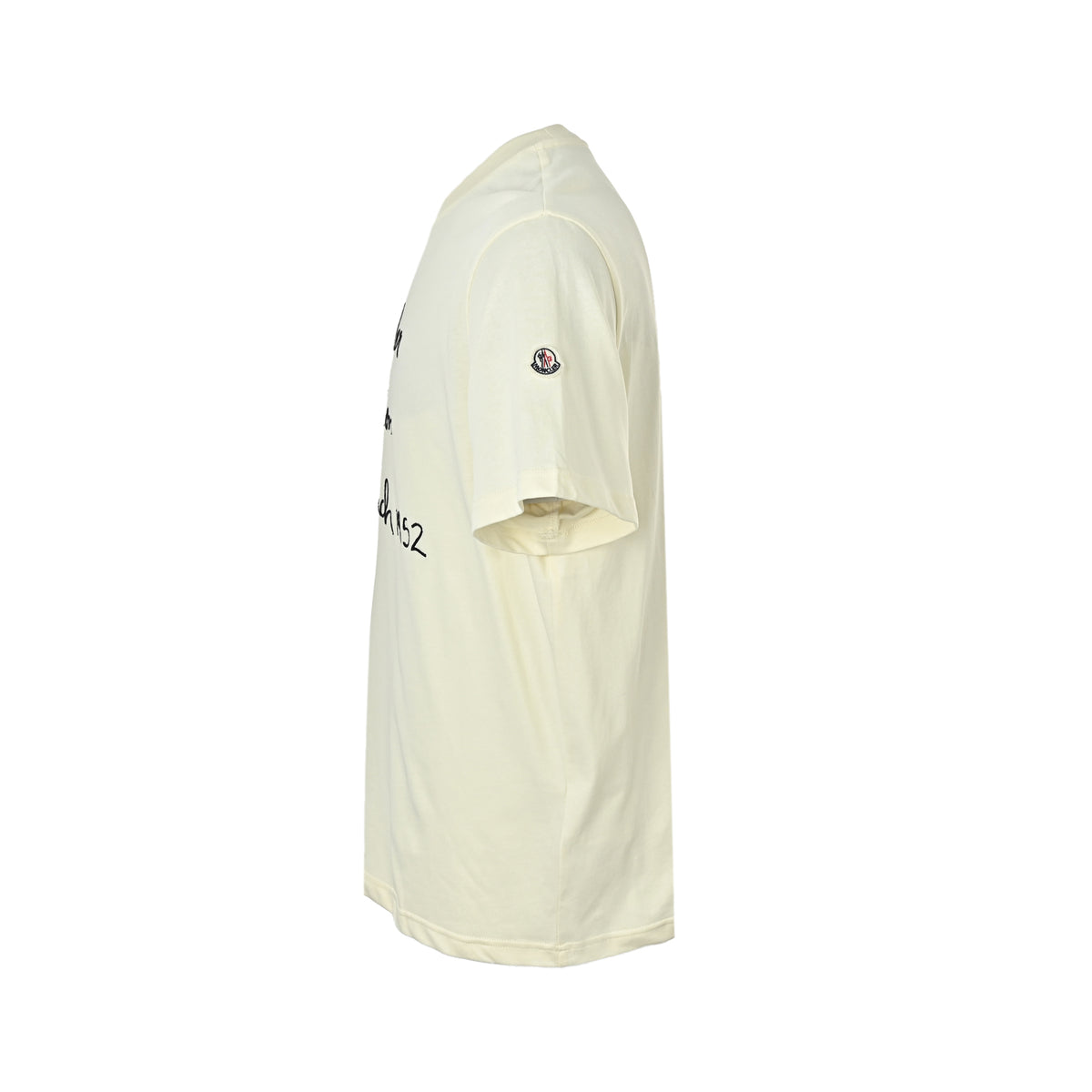 Moncler/Mask 1952 handwriting style embroidered short sleeves