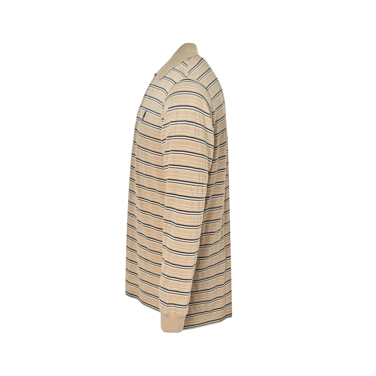 Prada logo striped long-sleeved POLO shirt