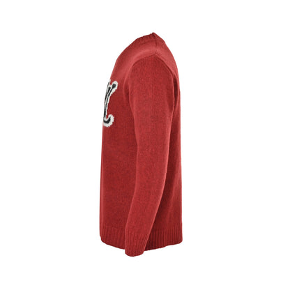 Louis Vuitton 25Fw front and back jacquard large logo crew neck sweater