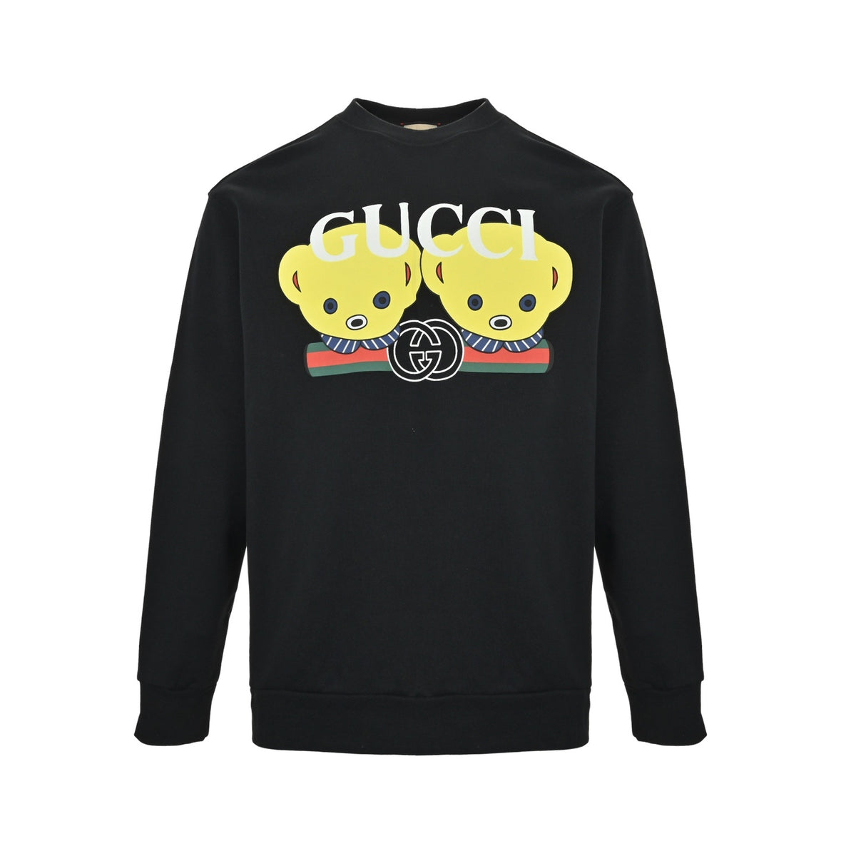 Gucci bear foam suede printed sweatshirt