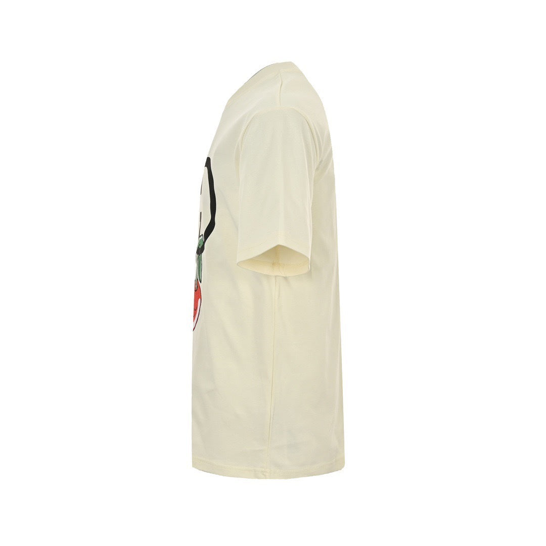Gucci 24ss cherry embroidered short sleeves