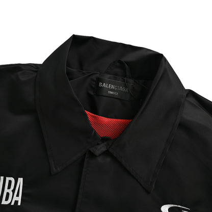 Balenciaga NBA joint nylon waterproof lapel coach jacket