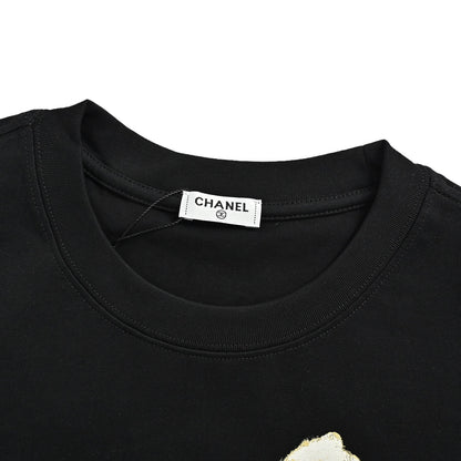 Chanel hand-painted double C printed short sleeves
