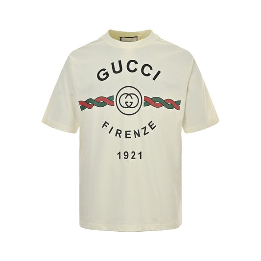 Gucci 22ss twist logo letter print short sleeves