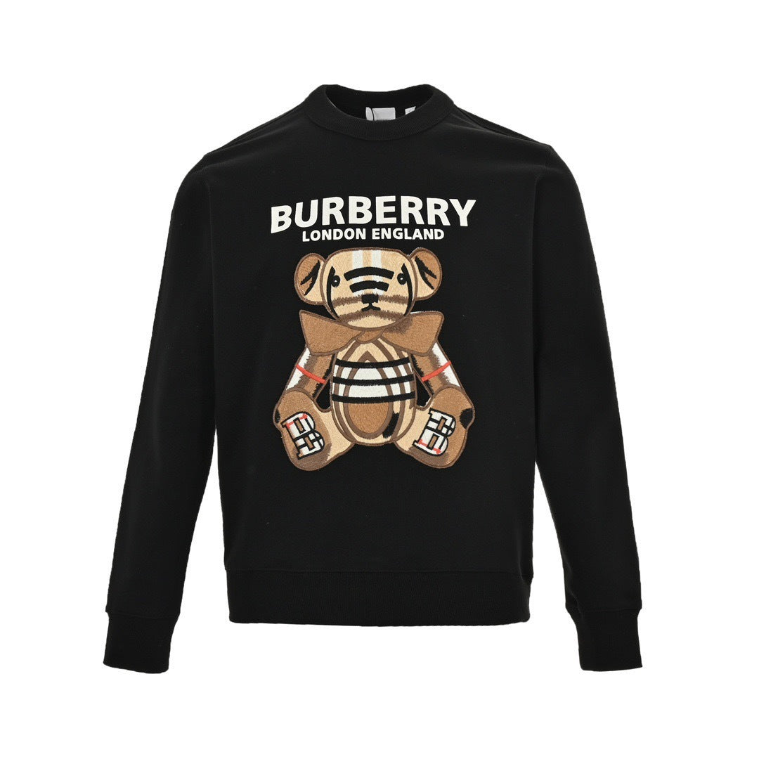 Burberry embroidered teddy bear round neck sweatshirt