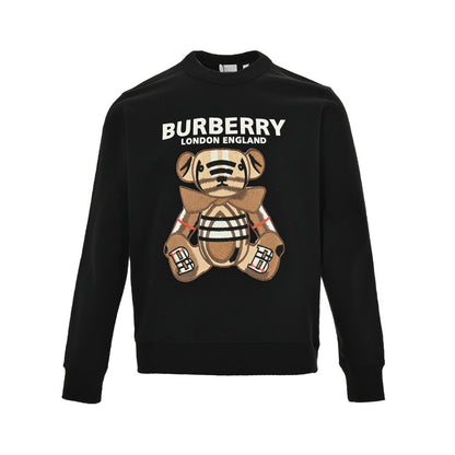 Burberry embroidered teddy bear round neck sweatshirt