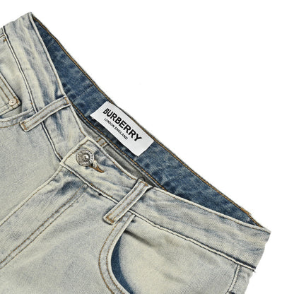 Burberry back pocket hollow war horse jeans