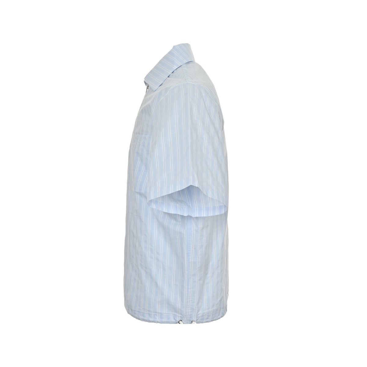 Dior 24ss small logo embroidered half-zip striped short-sleeved shirt