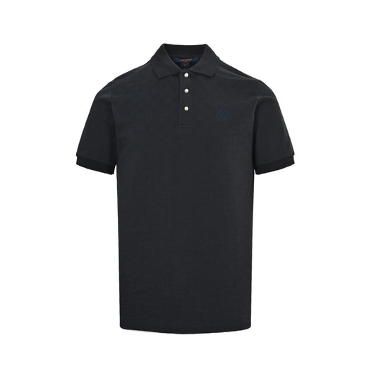 Louis Vuitton pearl button checkerboard embroidery Polo short sleeves