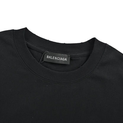 Balenciaga pink wheat ear letter print short sleeves