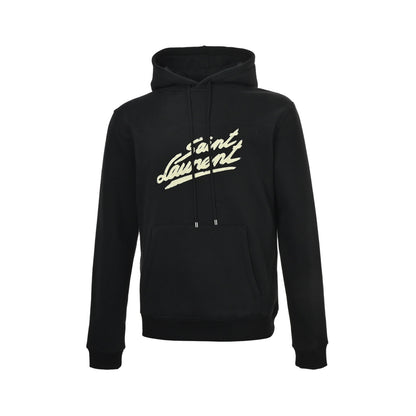SAINT LAURENT SLP chest printed hooded sweatshirt