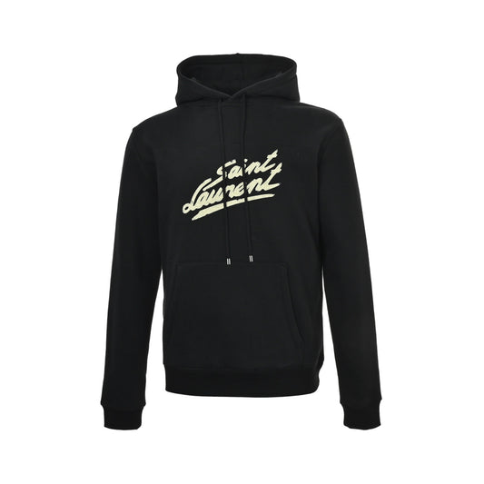 SAINT LAURENT SLP chest printed hooded sweatshirt