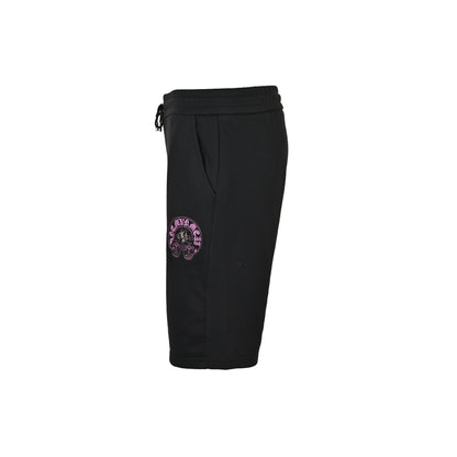 Chrome Hearts Sanskrit horseshoe hardware cross embroidered shorts