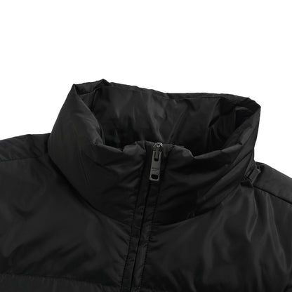 Prada pocket triangle logo quilted stand collar down jacket