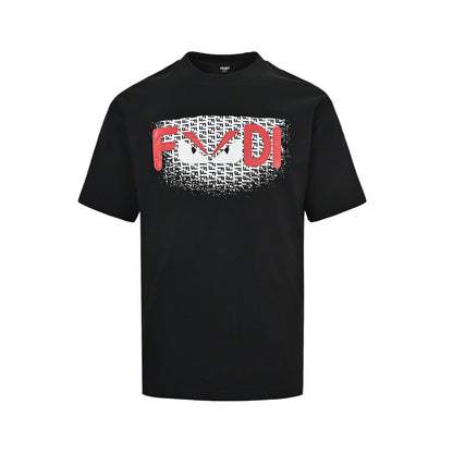 Fendi leather monster eyes letter short sleeves