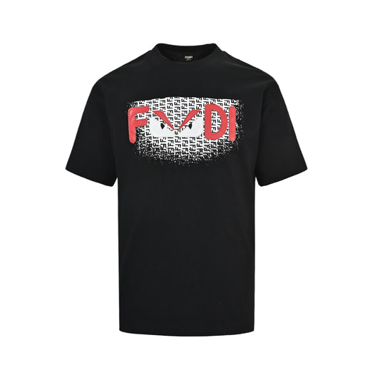 Fendi leather monster eyes letter short sleeves