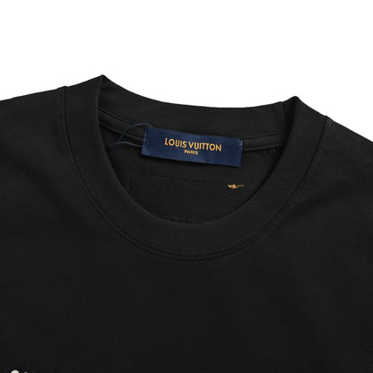 Louis Vuitton line beaded embroidery round neck short sleeves