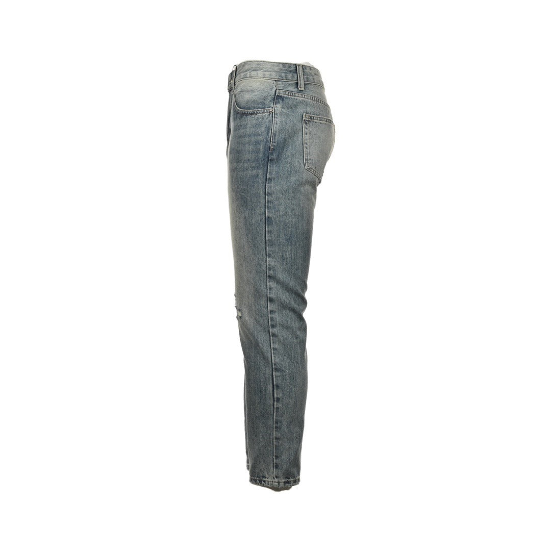 Burberry 23Fw pocket embroidered wheat jeans