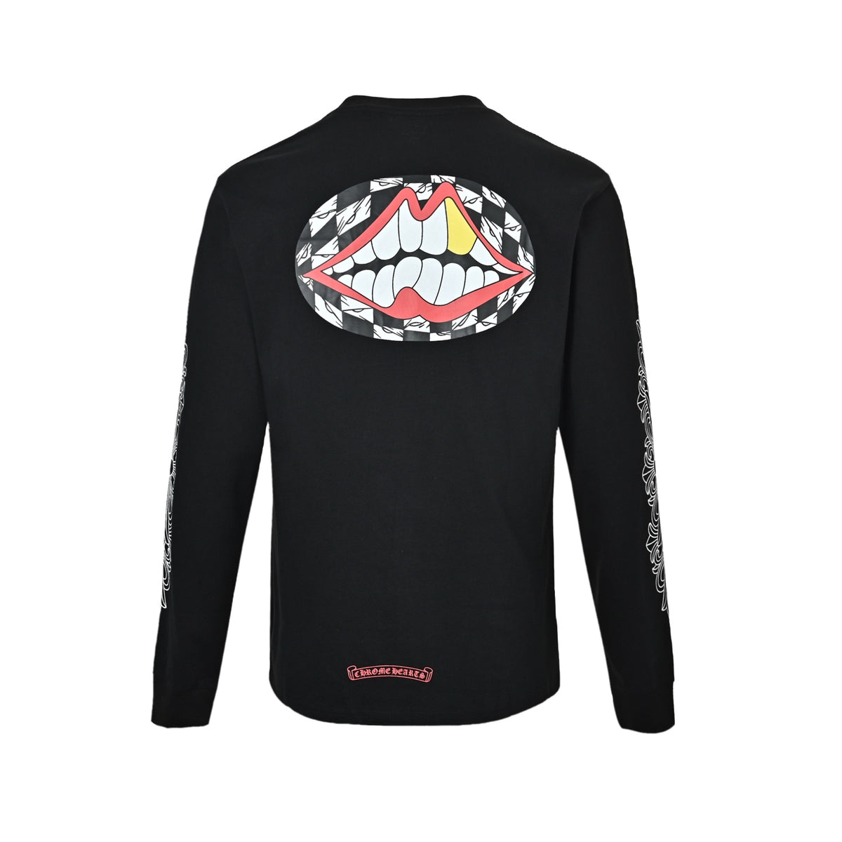 Chrome Hearts/Chrome Heart Lip Print Long Sleeve T-Shirt