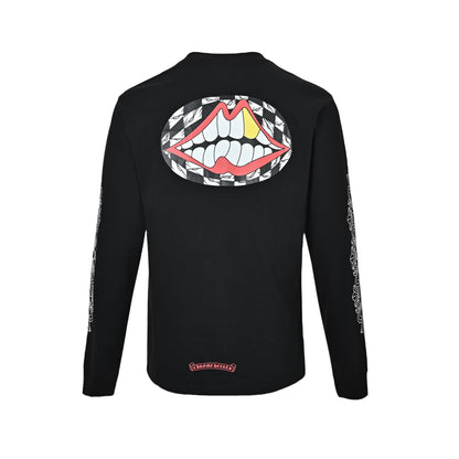 Chrome Hearts/Chrome Heart Lip Print Long Sleeve T-Shirt