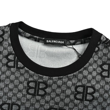 Balenciaga 26ss full BB presbyopia jacquard short sleeves