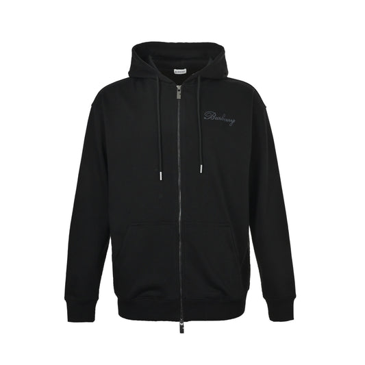 Burberry plaid signature suit zipper hooded jacket