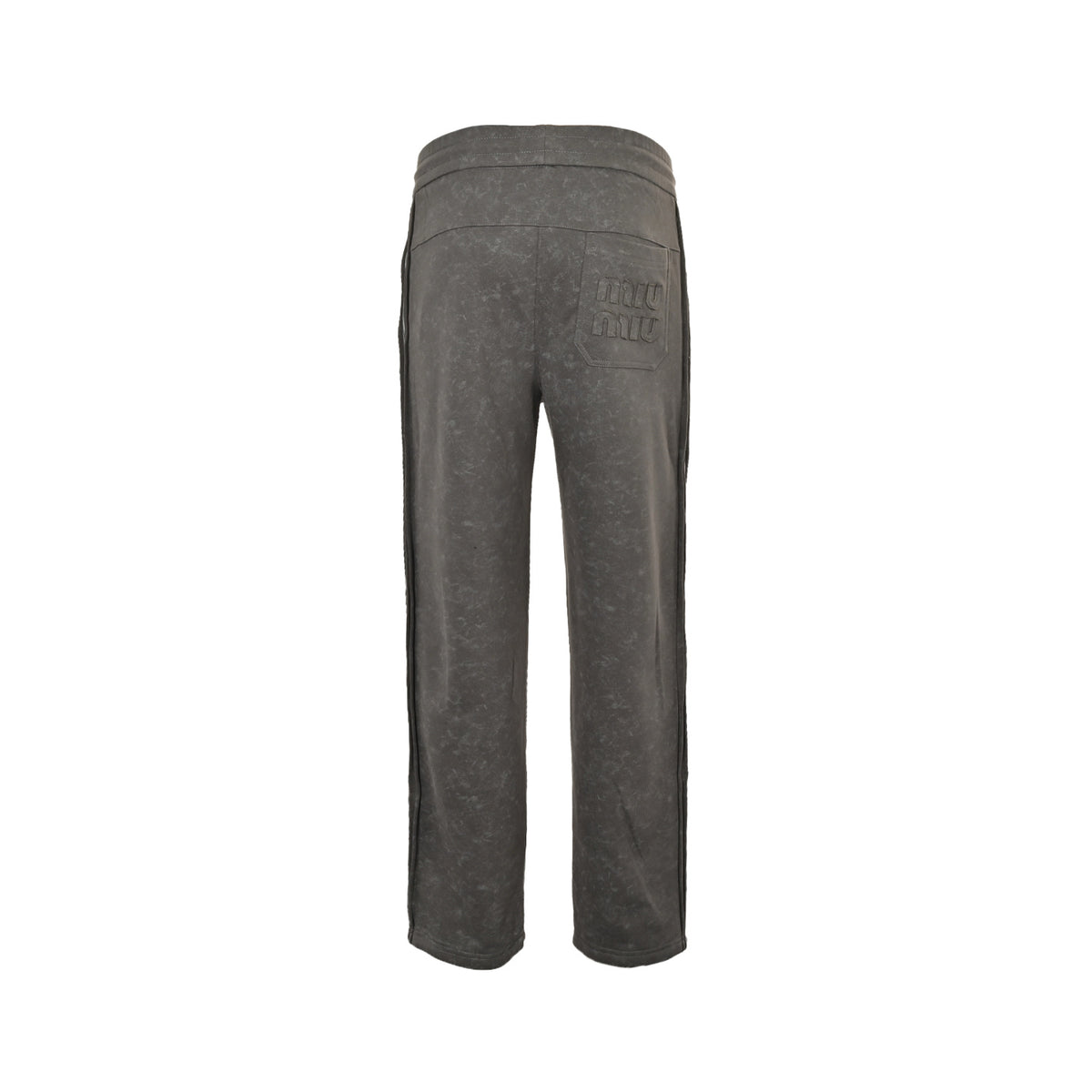 Miu Miu patchwork embroidered letter washed trousers