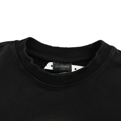 Balenciaga hand-painted lettering round neck sweatshirt