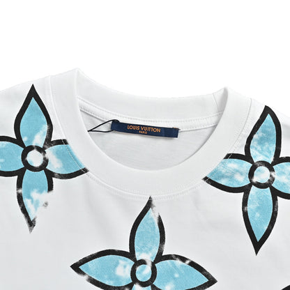 Louis Vuitton all-over mottled presbyopia printed short-sleeves