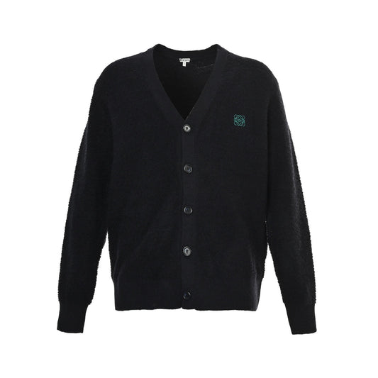 Loewe 25Fw embroidered logo sweater cardigan jacket