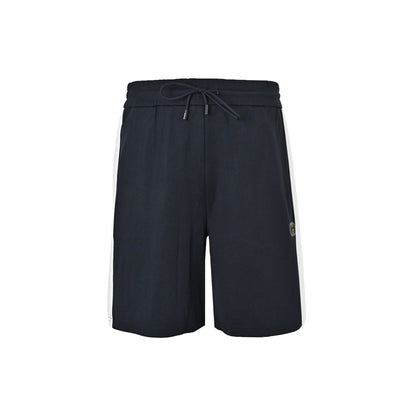 Gucci 26ss blue and white colorblock embroidered logo shorts