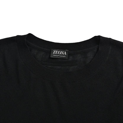 ZEGNA solid color wool knitted short sleeves