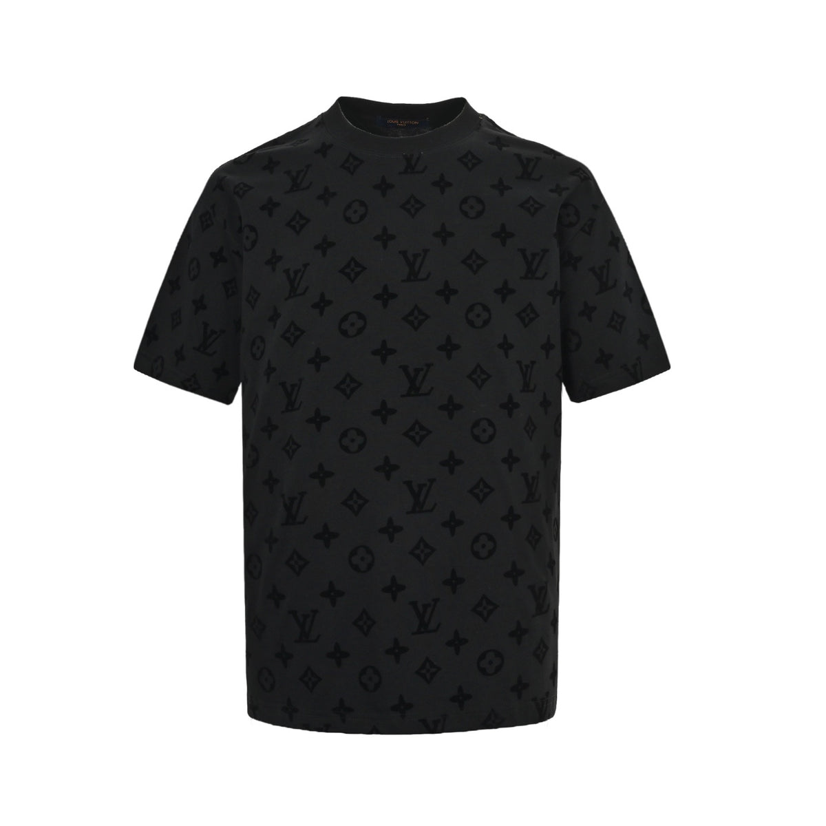 Louis Vuitton 26ss all-over printed old flower flocking short sleeves