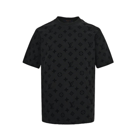 Louis Vuitton 26ss all-over printed old flower flocking short sleeves