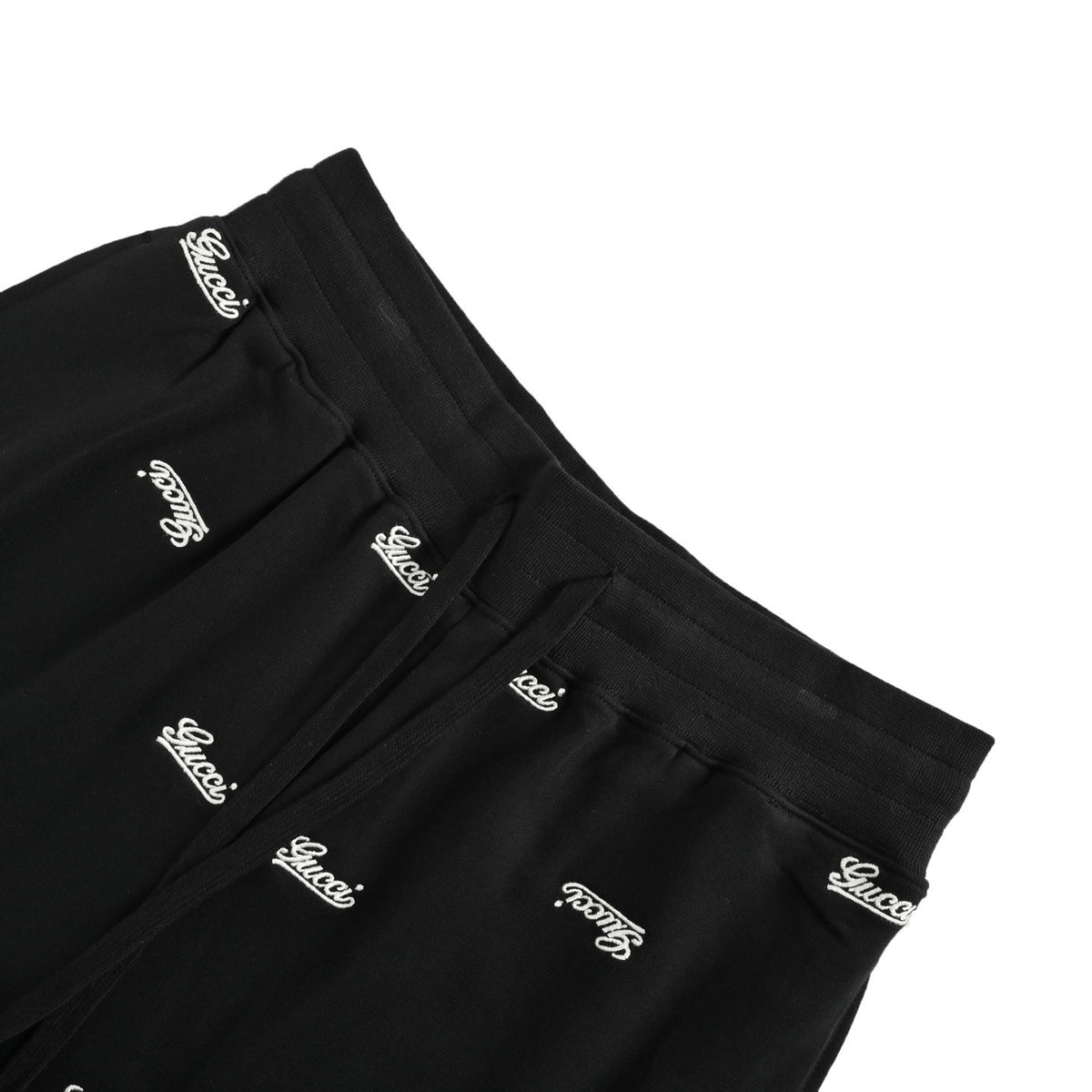 Gucci 24ss all-over embroidered logo shorts