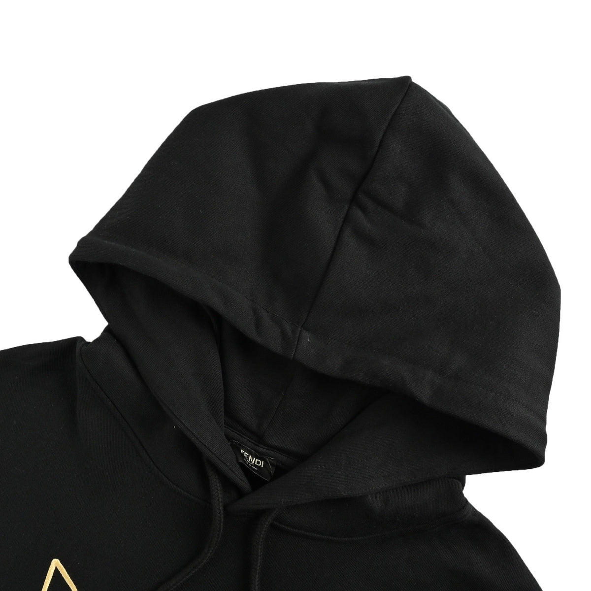 Fendi little monster eyes embroidered logo hooded sweatshirt