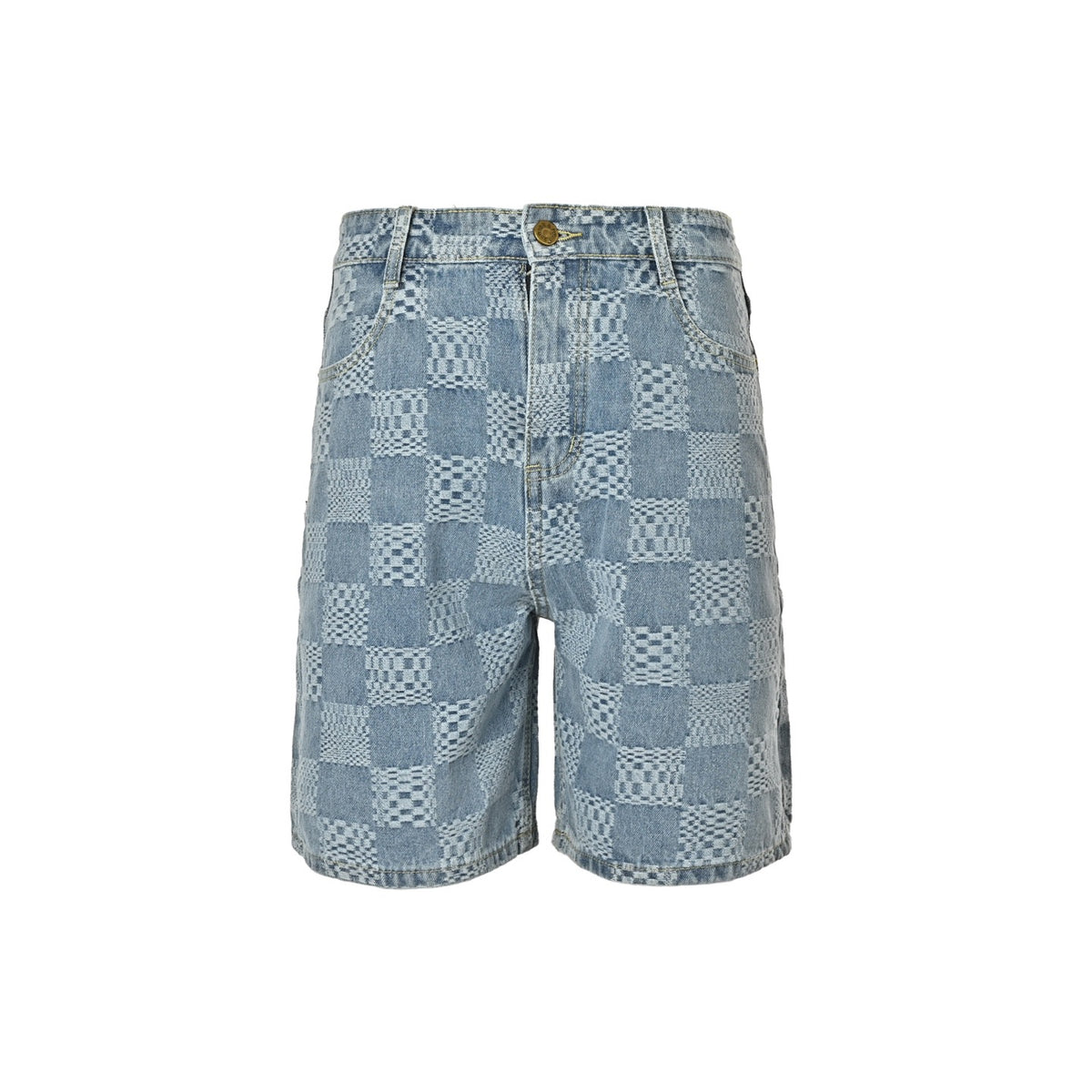 Louis Vuitton checkerboard suit denim shorts