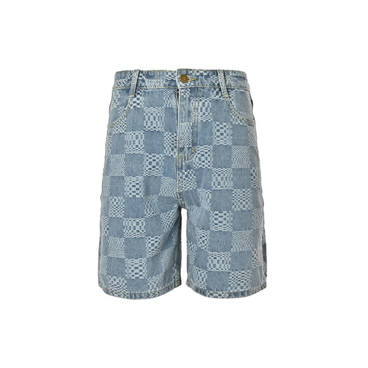 Louis Vuitton checkerboard suit denim shorts