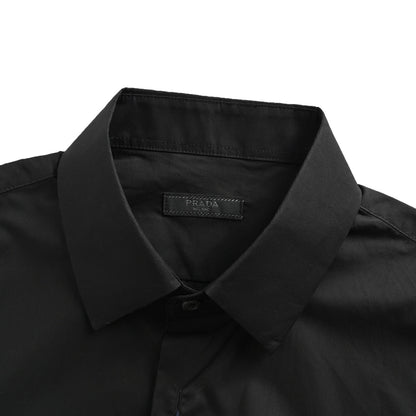 Prada 25ss hot stamped letter logo printed shirt