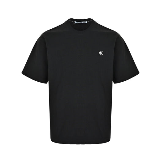 Calvin Klein CK 24ss small logo embroidered round neck short sleeves
