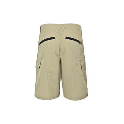 Burberry Knight embroidered nylon diagonal zipper cargo shorts