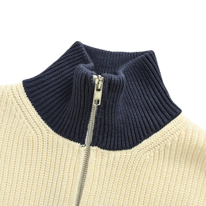Gucci 25Fw contrast striped zipper knitted jacket