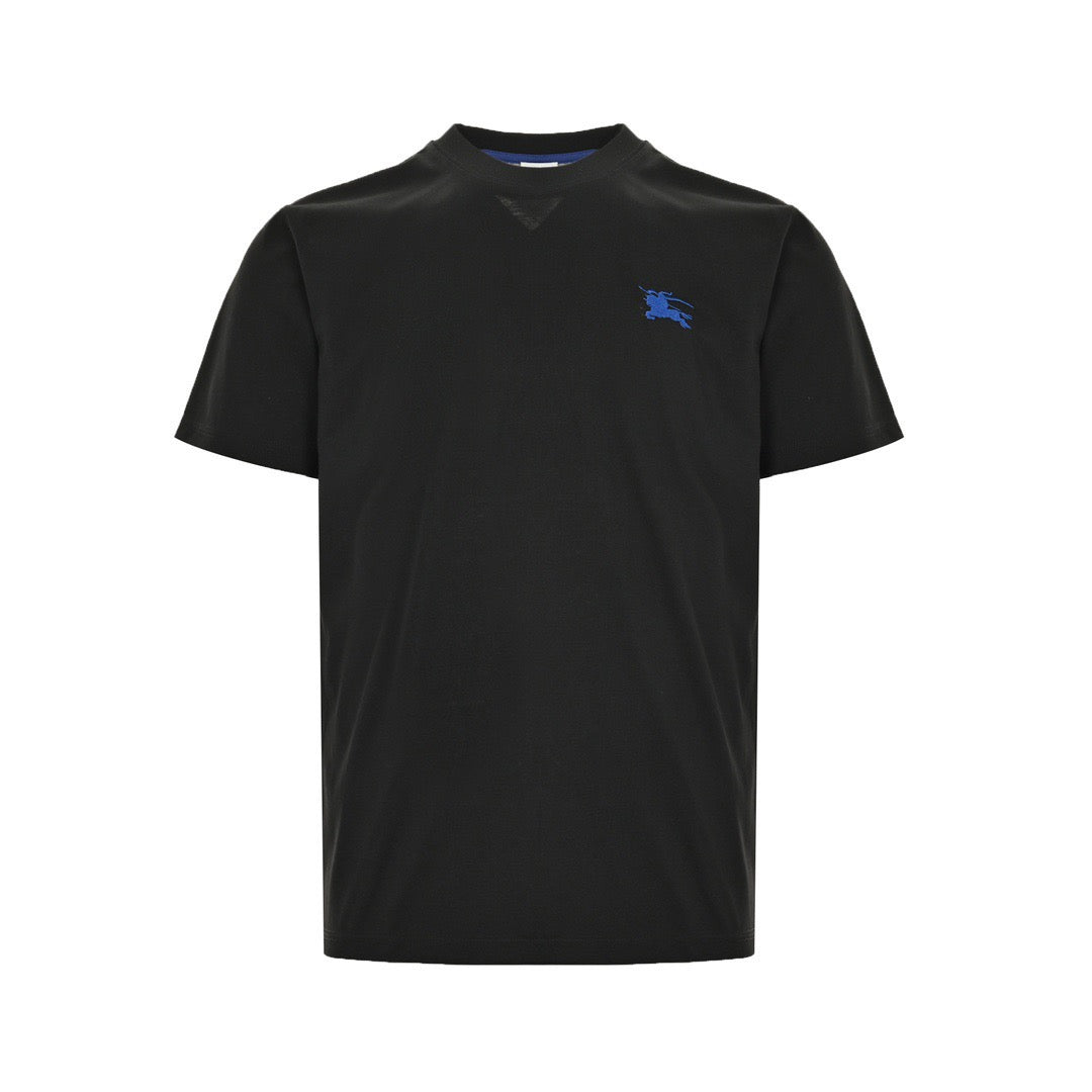 Burberry 24ss blue war horse embroidered small label short sleeves