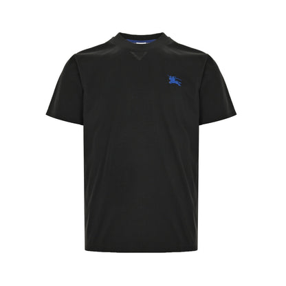 Burberry 24ss blue war horse embroidered small label short sleeves